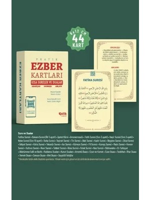 Çelik Yayınevi Pratik Ezber Kartları Kısa Sureler ve Dualar
