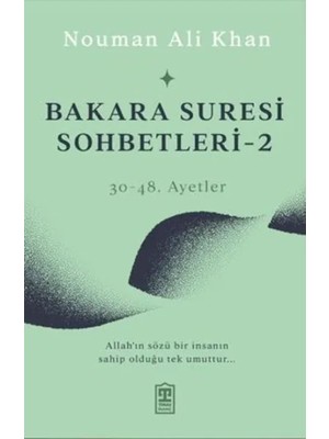 Timaş İnanç Bakara Suresi Sohbetleri 2