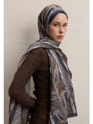 Fresh Scarfs Paisley Elegance Desen Şal İndigo