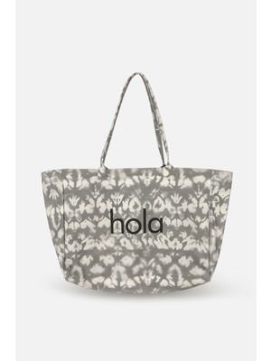 İcone Bag Icone Degrade Baskılı Kanvas Omuz Çantası, Degrade Plaj Çantası, Plaj Çantası, Beach Bag