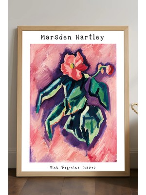 Duvarda Marsden Hartley Doğal Ahşap Çerçeveli Poster, Dekoratif Sanatsal Duvar Tablosu