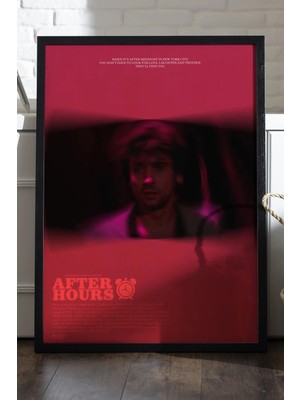 Duvarda After Hours Siyah Ahşap Çerçeveli Poster, Dekoratif Film Duvar Tablosu