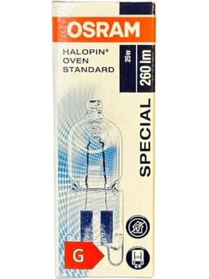 Yağmur Store Halopin Oven 25W G9 Halojen Fırın Ampulü, 2700K Sarı Işık