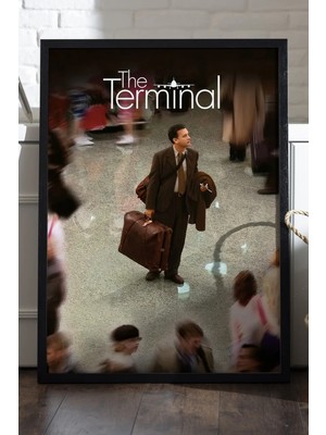 Duvarda The Terminal Siyah Ahşap Çerçeveli Poster, Dekoratif Film Duvar Tablosu