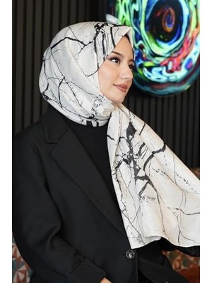 Yağmur Store Mermer Desen Bej Soft Pamuk Şal Çok Renkli 48