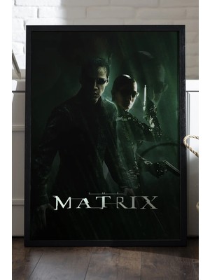 Duvarda Matrix Siyah Ahşap Çerçeveli Poster, Film Duvar Tablosu