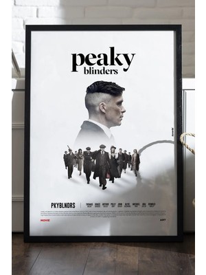 Duvarda Peaky Blinders Siyah Ahşap Çerçeveli Poster, Dizi Duvar Tablosu