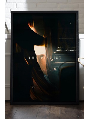 Duvarda Pianist Siyah Ahşap Çerçeveli Poster, Film Duvar Tablosu