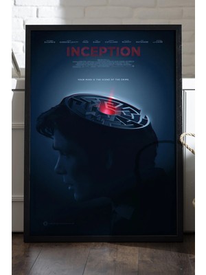 Duvarda Inception Siyah Ahşap Çerçeveli Poster, Film Duvar Tablosu
