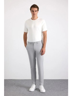 Süvari Gri Slim Casual Pantolon
