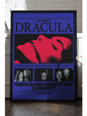 Duvarda Dracula Siyah Ahşap Çerçeveli Poster, Film Duvar Tablosu
