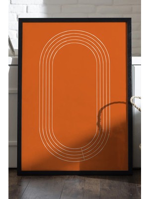 Duvarda Atletizm Pisti Siyah Ahşap Çerçeveli Poster, Dekoratif Spor Duvar Tablosu