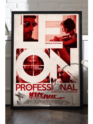 Duvarda Leon Siyah Ahşap Çerçeveli Poster, Dizi Duvar Tablosu