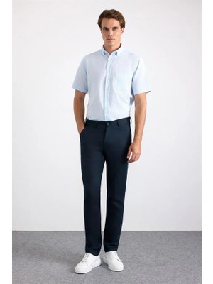 Süvari Lacivert Regular Düz Normal Bel Jogger Pantolon
