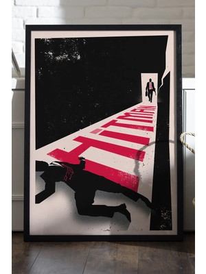 Duvarda Hitman Siyah Ahşap Çerçeveli Poster, Dekoratif Oyun Duvar Tablosu
