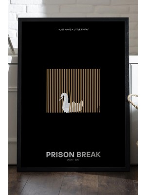 Duvarda Prison Break Siyah Ahşap Çerçeveli Poster, Film Duvar Tablosu