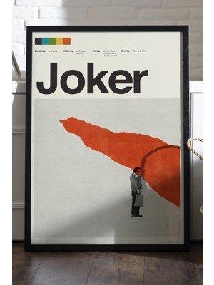 Duvarda Joker Siyah Ahşap Çerçeveli Poster, Film Duvar Tablosu