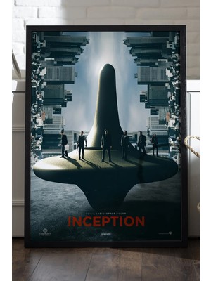 Duvarda Inception Siyah Ahşap Çerçeveli Poster, Film Duvar Tablosu