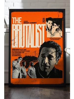 Duvarda The Brutalist Siyah Ahşap Çerçeveli Poster, Film Duvar Tablosu