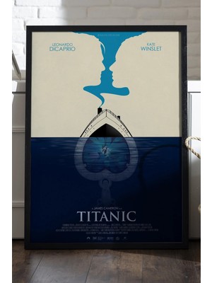 Duvarda Titanic Siyah Ahşap Çerçeveli Poster, Film Duvar Tablosu