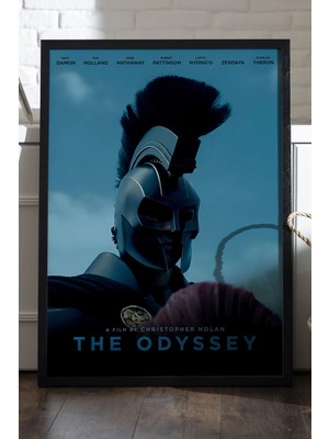 Duvarda The Odyssey Siyah Ahşap Çerçeveli Poster, Dekoratif Film Duvar Tablosu