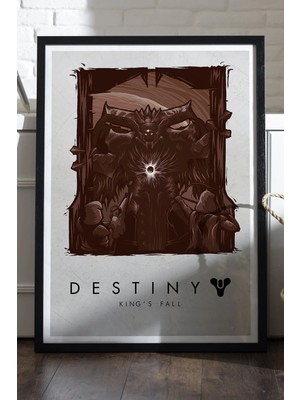 Duvarda Destiny Siyah Ahşap Çerçeveli Poster, Dekoratif Oyun Duvar Tablosu