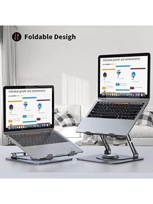 Yağmur Store Joyeky Masa Için Dizüstü Bilgisayar Standı, 360° Dönebilen Tabanlı Ayarlanabilir Bilgisayar Standı, Işbirliğine Dayalı Çalışma Için Ergonomik Dizüstü Bilgisayar Yükselticisi, Katlanabilir ve