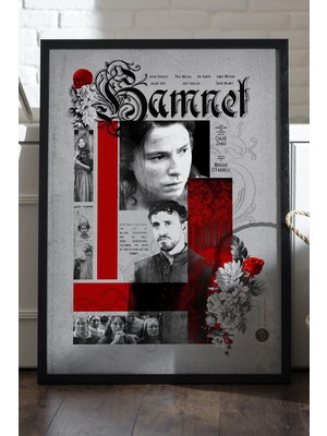 Duvarda Hamnet Siyah Ahşap Çerçeveli Poster, Hamlet Film Duvar Tablosu