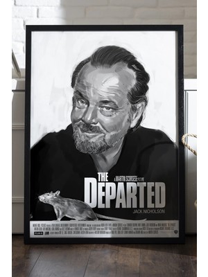 Duvarda Köstebek Siyah Ahşap Çerçeveli Poster, Dekoratif Film Duvar Tablosu