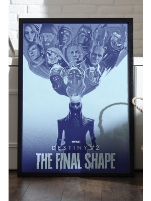 Duvarda Destiny Siyah Ahşap Çerçeveli Poster, Dekoratif Oyun Duvar Tablosu