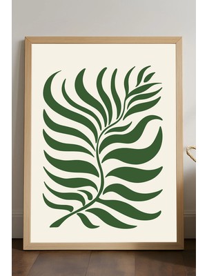 Duvarda Leafsong Ahşap Çerçeveli Poster, Dekoratif Sanatsal Duvar Tablosu