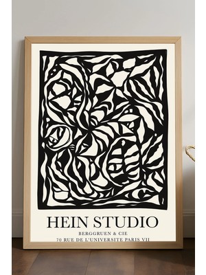 Duvarda Hein Studio Doğal Ahşap Çerçeveli Poster, Dekoratif Sanatsal Duvar Tablosu