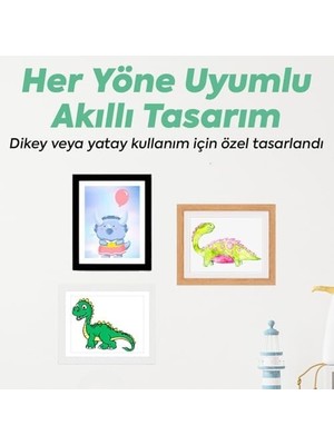 Yağmur Store Çocuk Resim Sanat Çerçevesi – Mıknatıslı Kapaklı, Duvara Asılabilir, Etkinlik Sergileme Çerçevesi, Çocuk Çizimleri Için Katlanabilir Çerçeve, A4 (Beyaz)