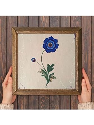 Yağmur Store Ebru Sanatı Taş Duvar Tablosu - Ahşap Çerçeveli Taş Tablo - 25X25 cm - Dekoratif Duvar Sanatı - Modern Ev ve Ofis Duvar Dekoru W1-136