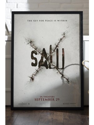Duvarda Testere Siyah Ahşap Çerçeveli Poster, Film Duvar Tablosu
