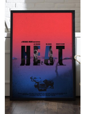 Duvarda Heat Siyah Ahşap Çerçeveli Poster, Dekoratif Film Duvar Tablosu