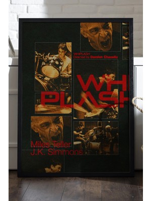 Duvarda Whiplash Siyah Ahşap Çerçeveli Poster, Dekoratif Film Duvar Tablosu