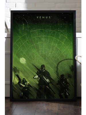 Duvarda Destiny Siyah Ahşap Çerçeveli Poster, Dekoratif Oyun Duvar Tablosu
