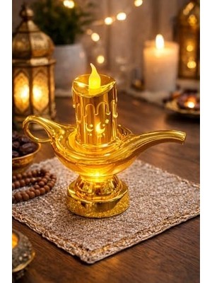 Yağmur Store Gold Lambalı Pilli LED Işık, Askılı Fener Süsü Sarı Işıklar Peri Işıkları Aydınlatmalı Şerit LED Ramazan Süsü LED Işık
