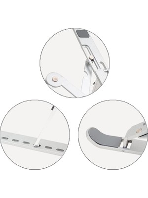 Yağmur Store Ayarlanabilir Metal Laptop ve Tablet Standı (10-15.6 Inç), Kaymaz Tabanlı Ergonomik Masaüstü Bilgisayar Yükseltici