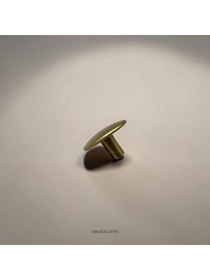 Yağmur Store 5 Adet Mantar Düğme Kulp Mat Altın 35 mm – Metal Modern Dolap ve Çekmece Topuz Kulpu