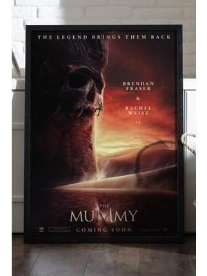 Duvarda The Mummy Siyah Ahşap Çerçeveli Poster, Film Duvar Tablosu