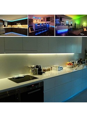 Yağmur Store Ema Dükkan Tv Monitör Arkası Kumandalı Rgb Şerit LED Iç Mekan LED Işıldak | Animasyonlu Rgb Şerit LED (1 Metre)
