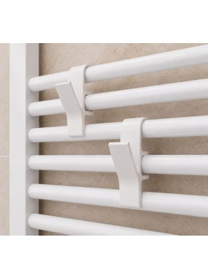 NY Home Havlupan Askısı, Radyatör ve Havlupan Için Çok Amaçlı Askı Aparatı, Beyaz, 10 cm x 2 Cm, Havlu ve Bornoz Askılığı, 2 Adet | Pla 3D Baskı