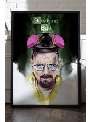 Duvarda Breaking Bad Siyah Ahşap Çerçeveli Poster, Film Duvar Tablosu