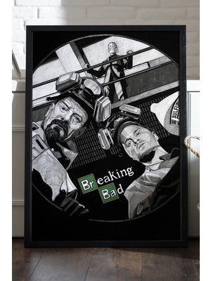 Duvarda Breaking Bad Siyah Ahşap Çerçeveli Poster, Film Duvar Tablosu