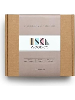 NY Home Inka Mountain Tütsü Seti, Palo Santo Konik Tütsü, Adaçayı Tütüsü, Palo Santo,