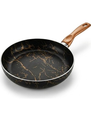 Yağmur Store Desert Maxi Tava Siyah Gold Desenli Şık Tasarımlı Geniş Pişirme Tavası 26 cm - 28 cm Ölçü Seçenekleri (26 Cm)