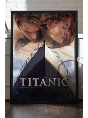 Duvarda Titanic Siyah Ahşap Çerçeveli Poster, Dekoratif Film Duvar Tablosu