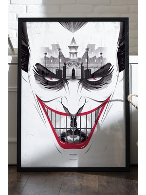 Duvarda Batman: Arkham Origins Siyah Ahşap Çerçeveli Poster, Dekoratif Oyun Duvar Tablosu